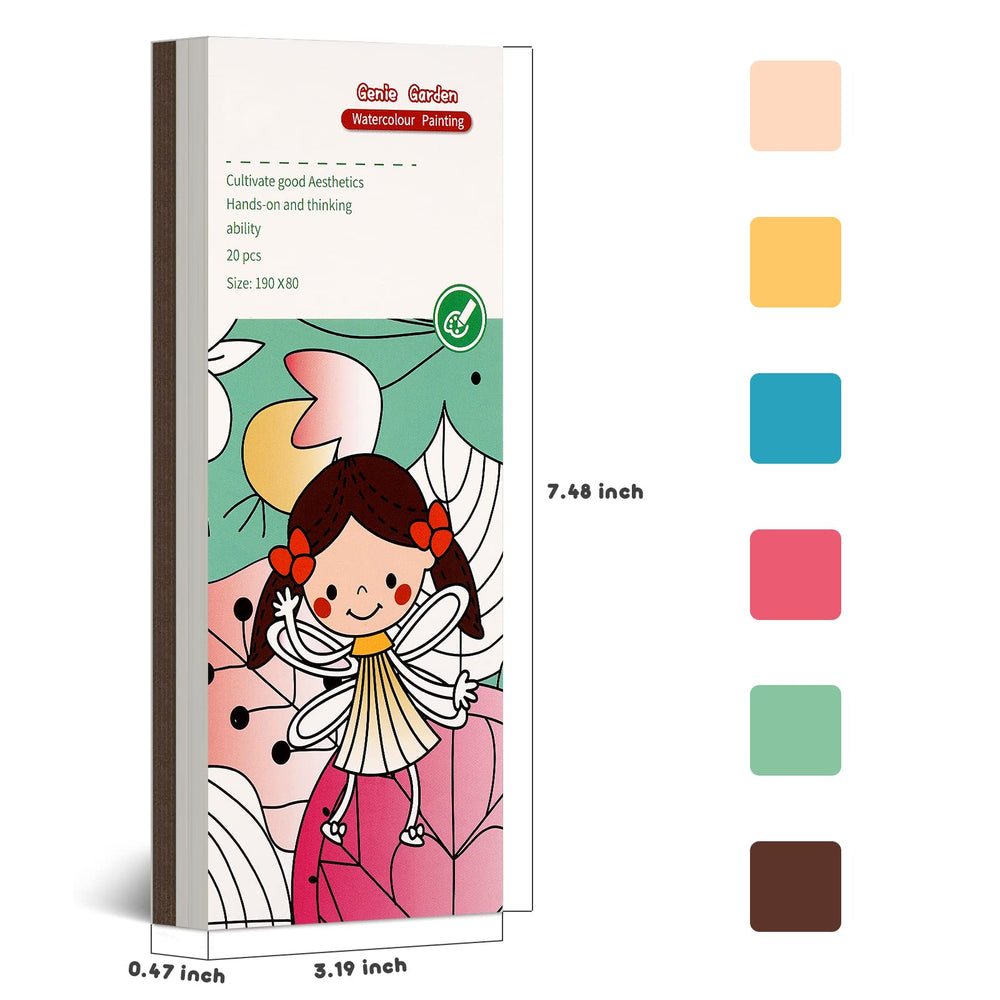 Child holding Cavnewt watercolor book, ideal for travel and quiet play.