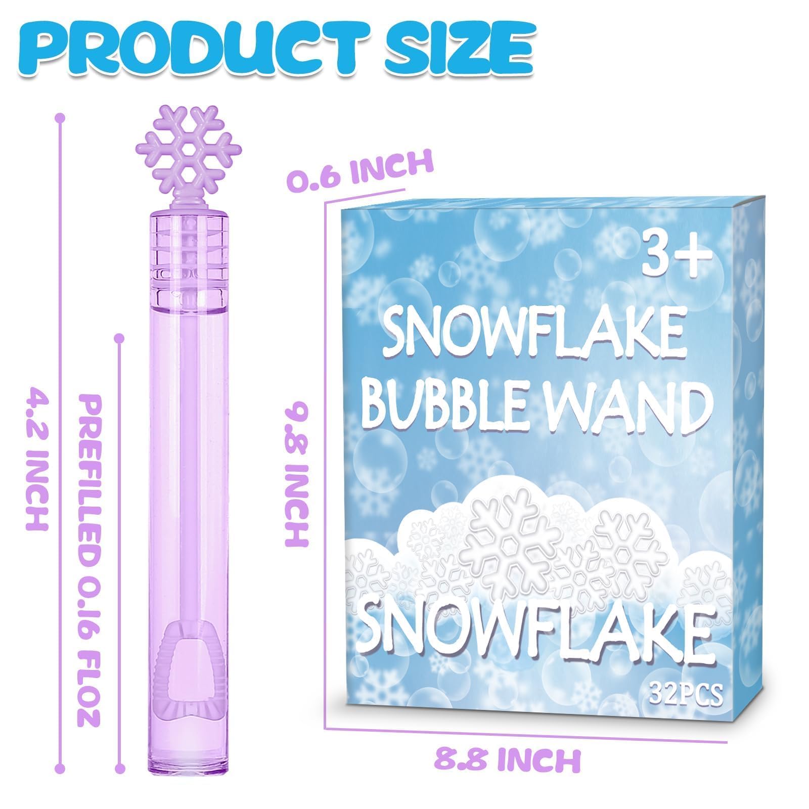 Cawiew snowflake bubble wand purple for colorful party games