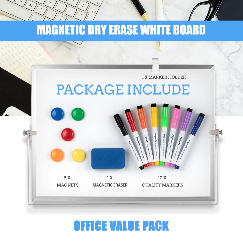 Cazeyoo desk setup with portable whiteboard for home and office use