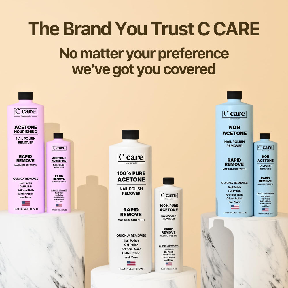 C CARE multi-use acetone for tools and prep tasks.
