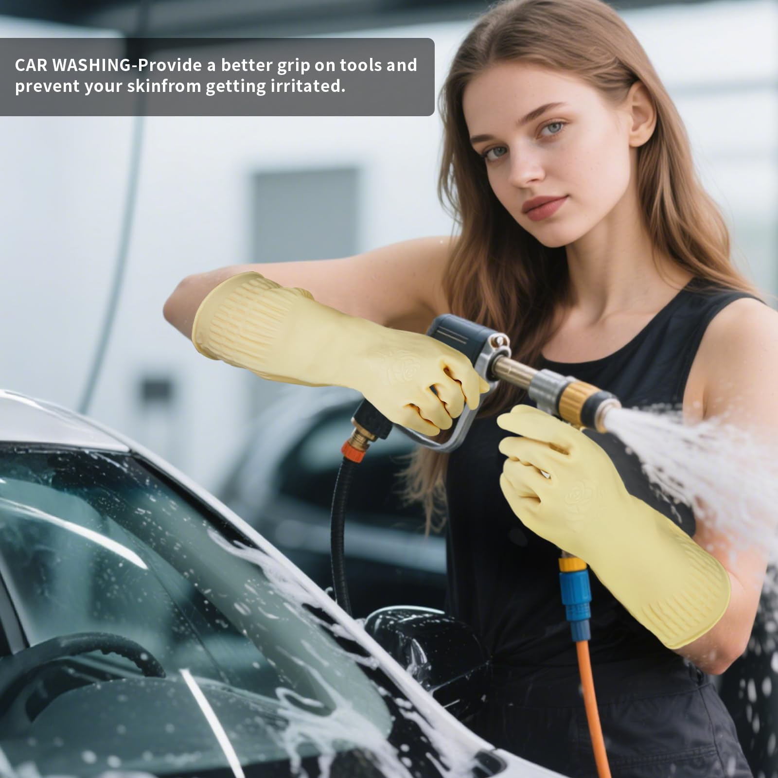 ccebwyny rubber gloves waterproof design keeping hands dry during chores