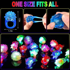 CCINEE flashing LED rings in varied colors for kid events