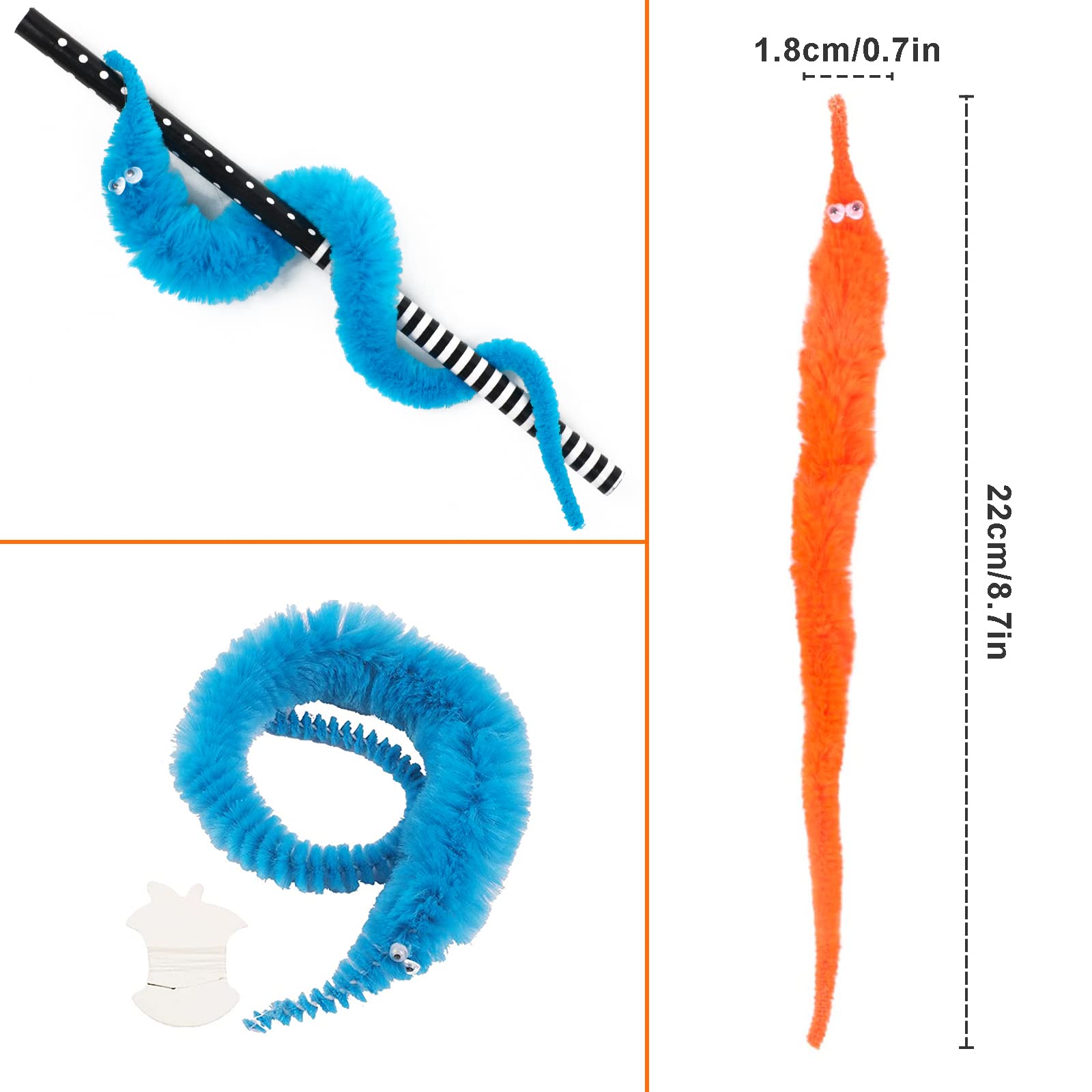 CCINEE magic-worms-on-string colorful display encourages interactive, safe party fun