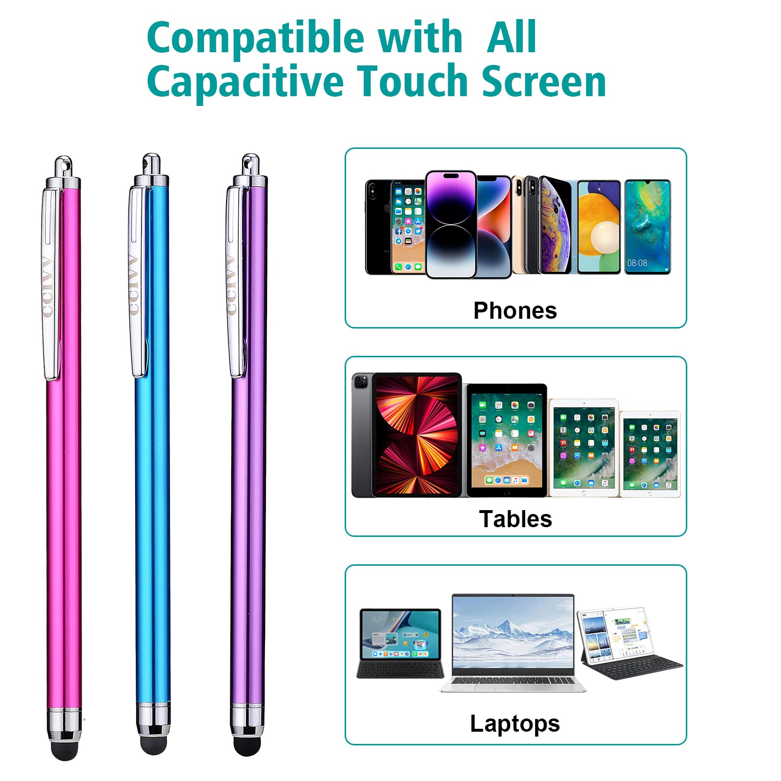 CCIVV stylus pen tip close-up highlighting soft rubber tip