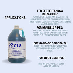 CCLS enzyme-bacteria action visualizes solids breakdown and drainfield health.