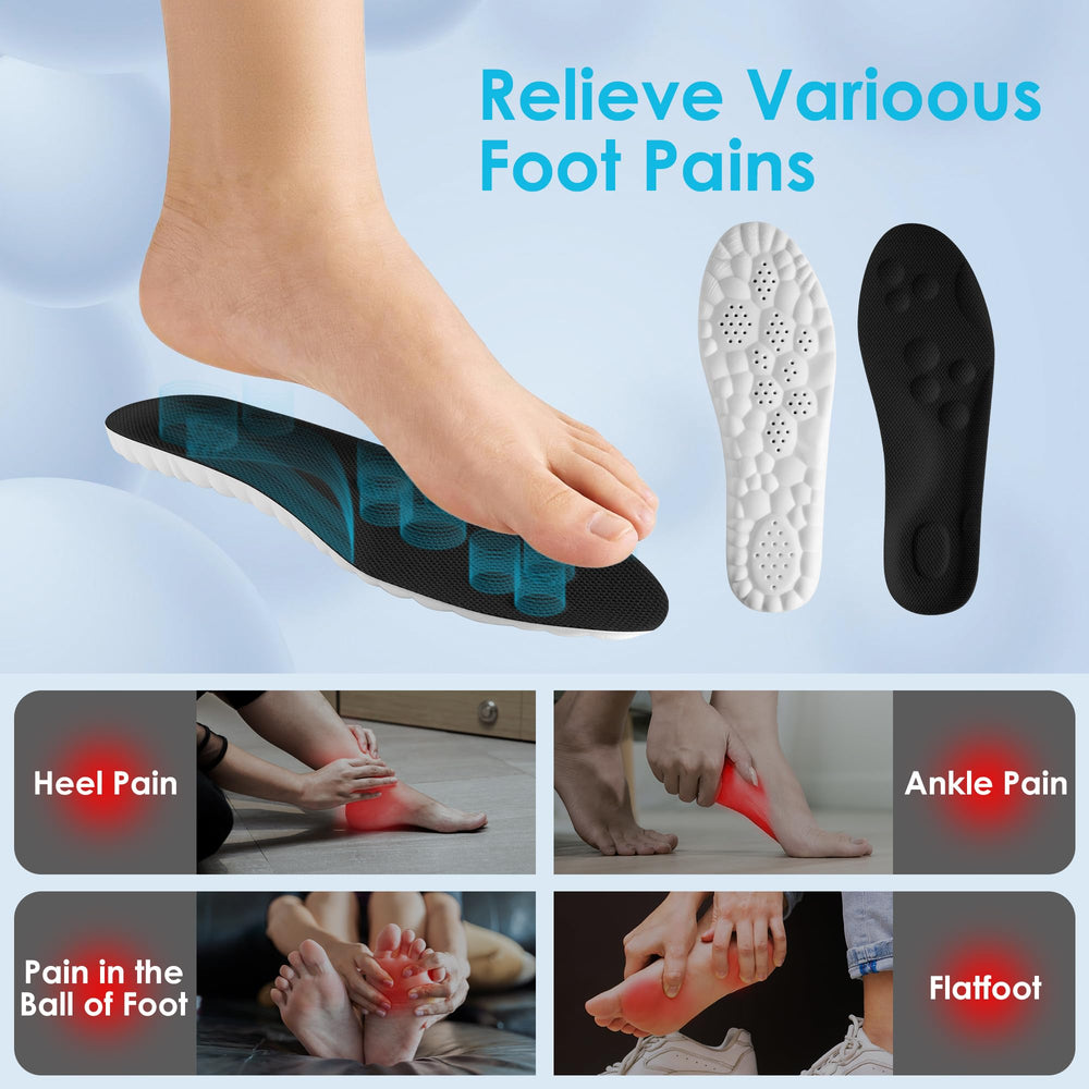 CCOBCHY 4D Cloud insoles show durable, bounce-retaining foam.