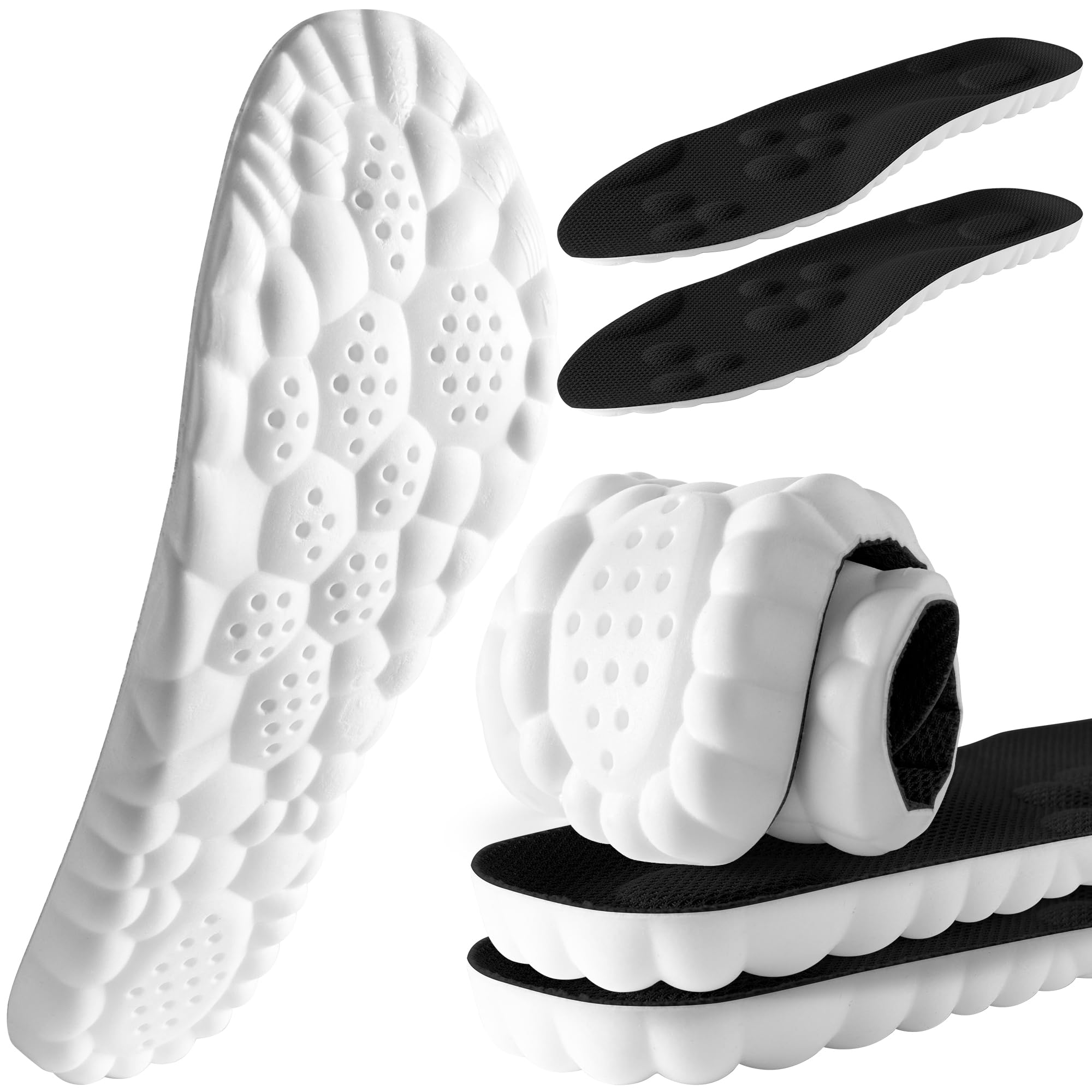 CCOBCHY 4D Cloud insoles close-up highlights high-density foam bounce.
