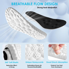 CCOBCHY 4D Cloud insoles inside a shoe demonstrate trim-to-fit versatility.