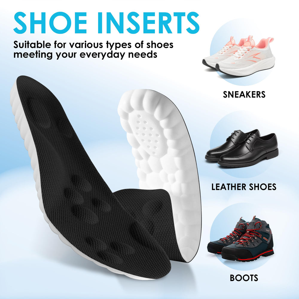 CCOBCHY trim-to-fit guidelines insoles enabling easy customization for any shoe