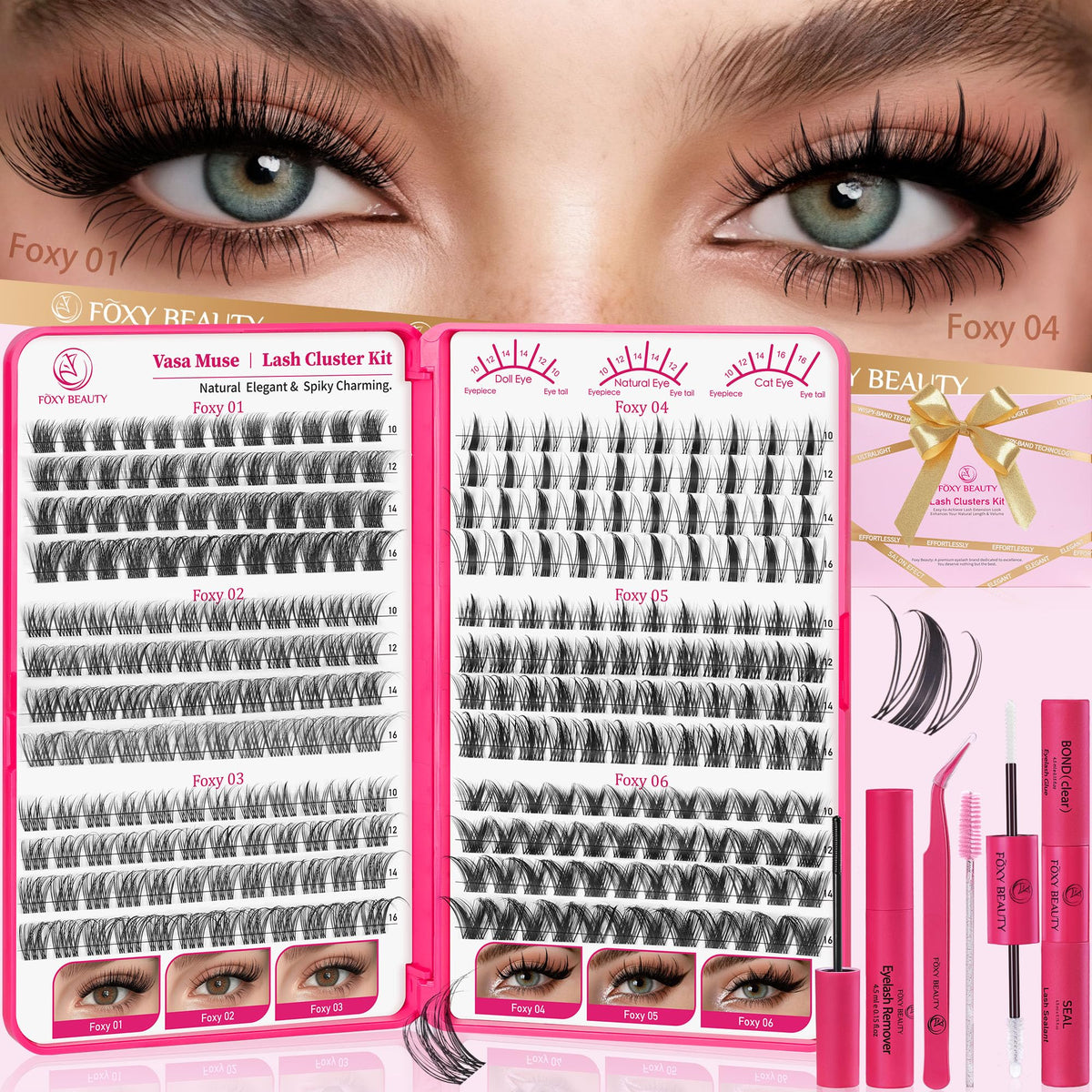 CCODDY Vasa Muse lash clusters 10–16mm for a natural, long-lasting look
