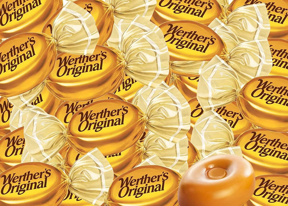 CC's Sweets & Snacks Werther's Original individually wrapped candies stay fresh.