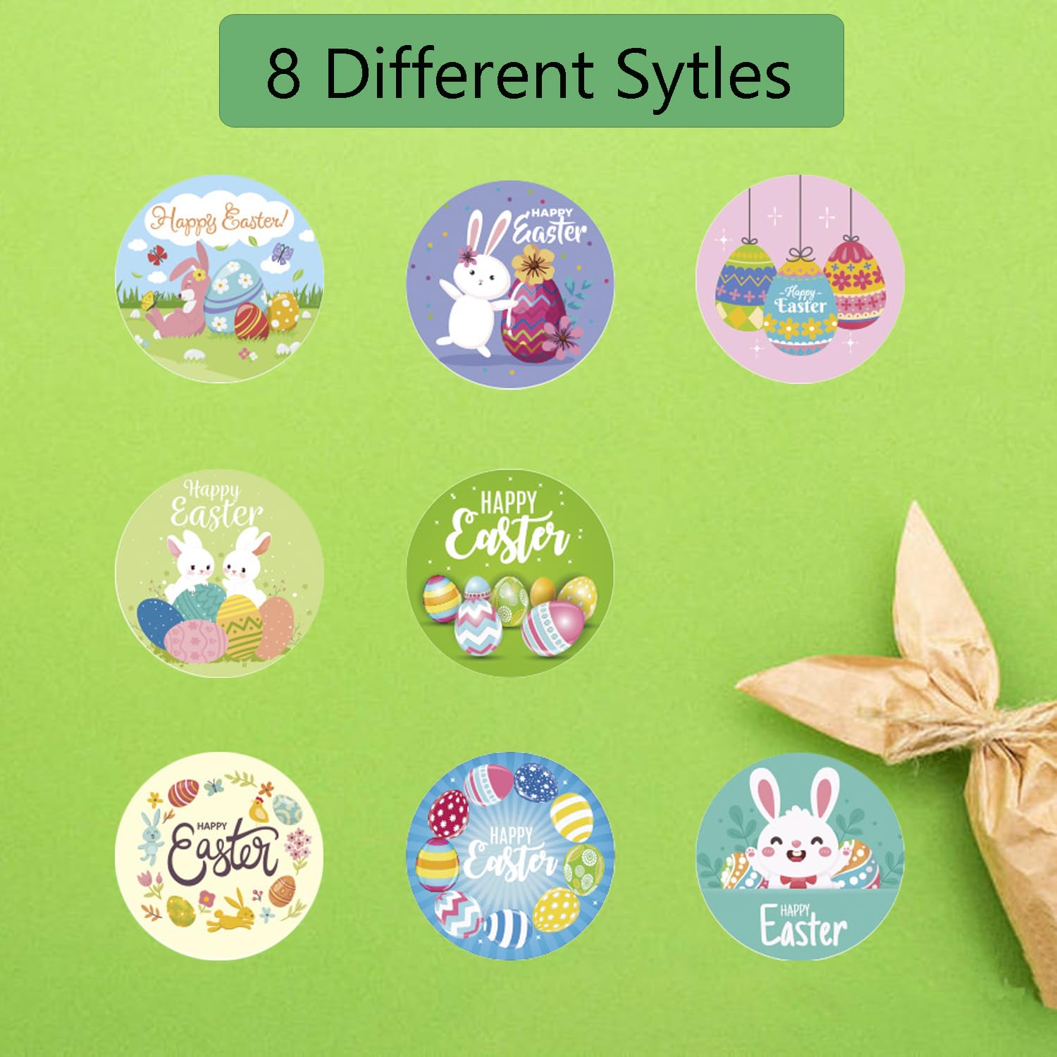 Ccswybf bunny-design Easter sticker adds playful decoration for crafts.
