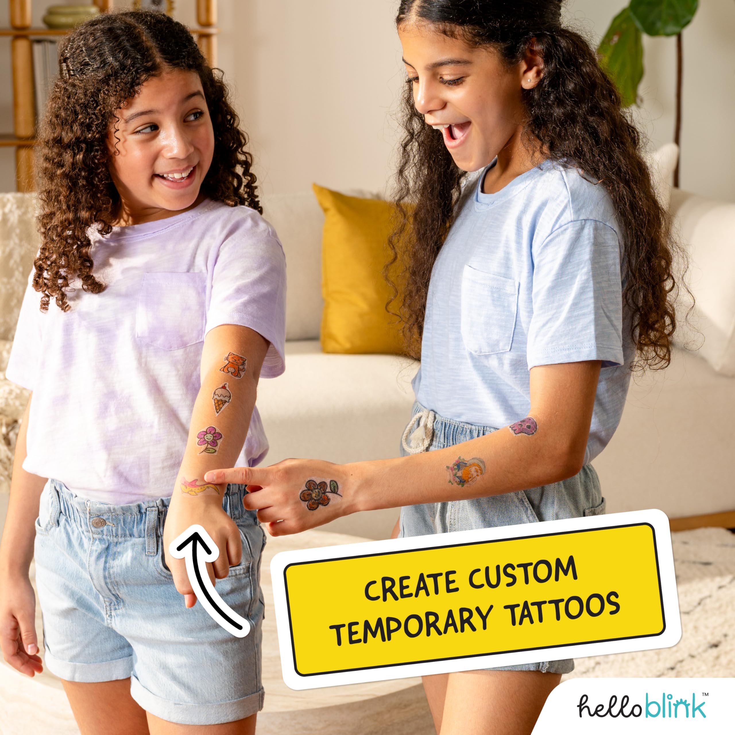 CEACO Hello Blink color markers for vibrant, kid-friendly tattoo coloring.