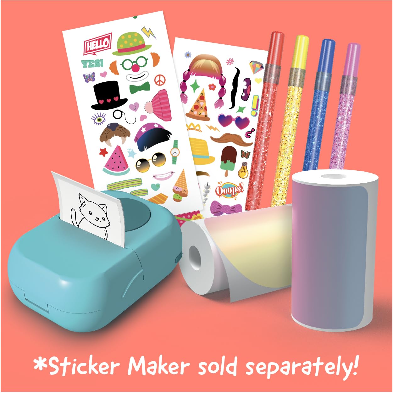 CEACO Hello Blink sticker maker refill with 80 stickers speeds creative projects.