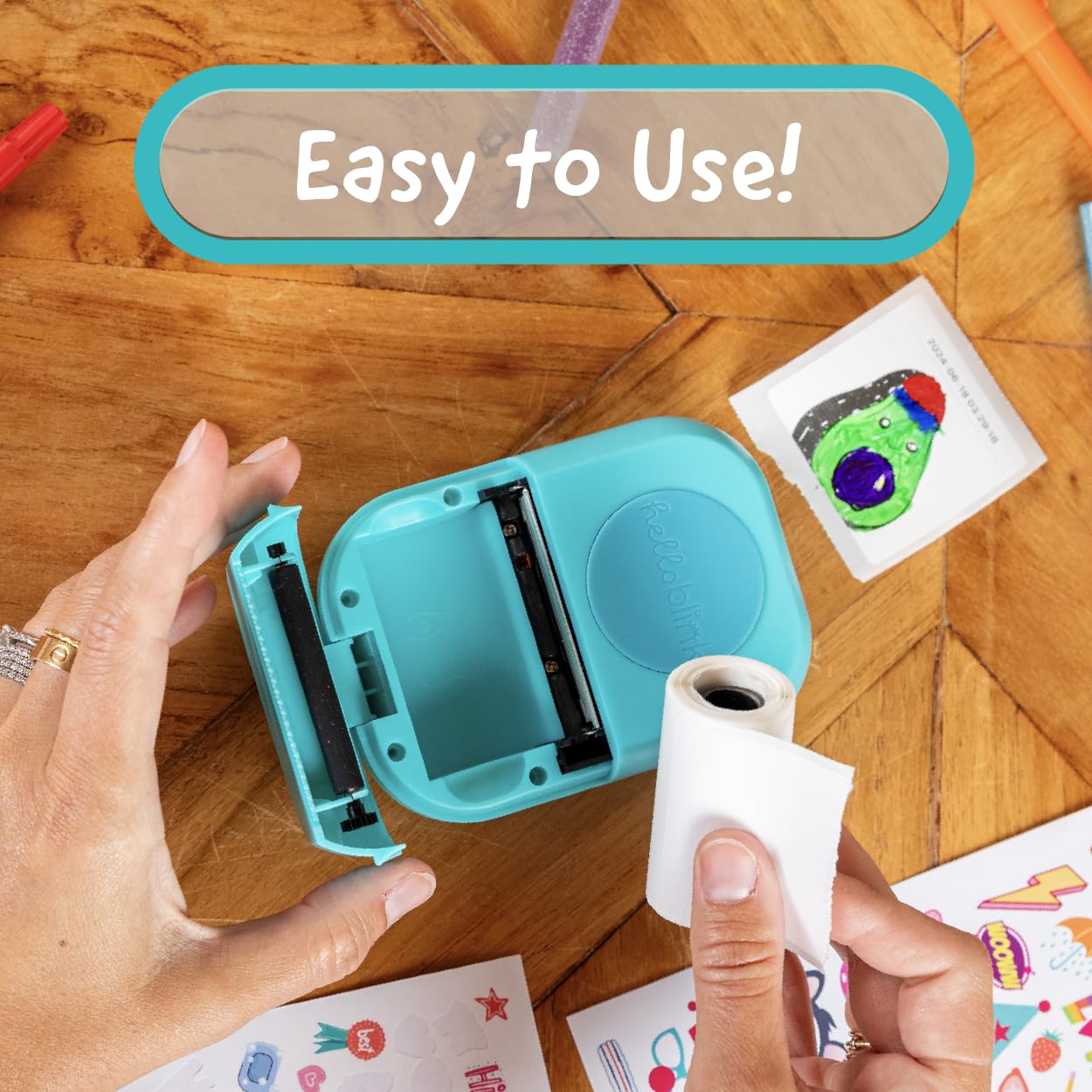 CEACO Sticker Maker compact travel printer fits backpacks and playdates.