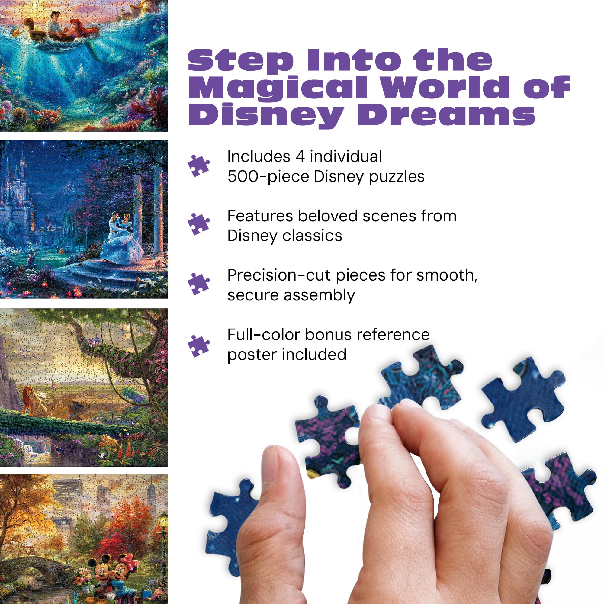 CEACO Thomas Kinkade Disney Dreams 4in1 box cover highlights premium puzzle presentation