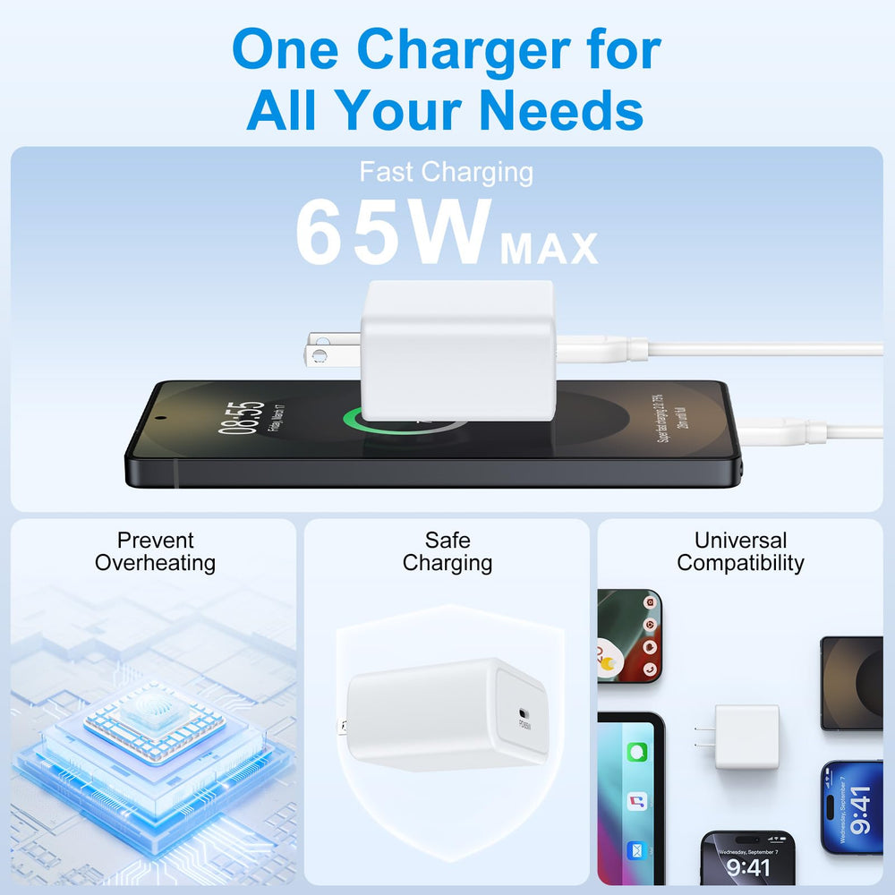Cebkit compact travel charger fits bags and stays cool during travel.
