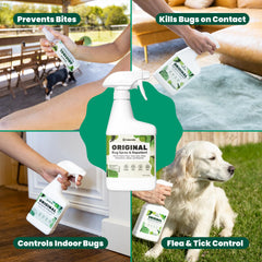 Indoor use scene with Cedarcide Original Bug Spray for home protection against pests.