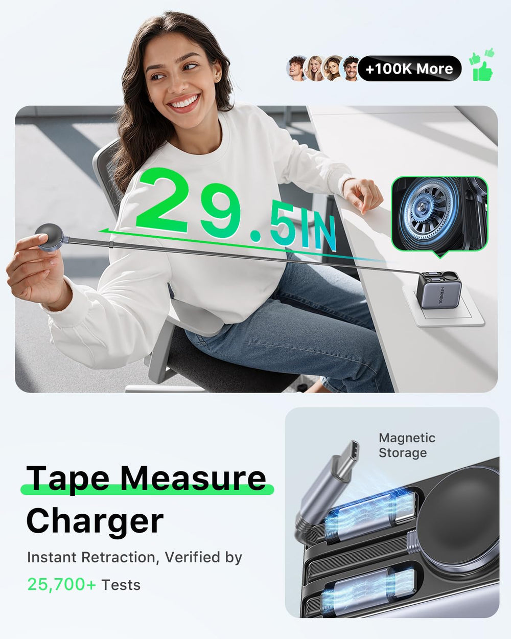 CEDBORR Herrbolai 30W 3-in-1 Apple Watch charger in action.