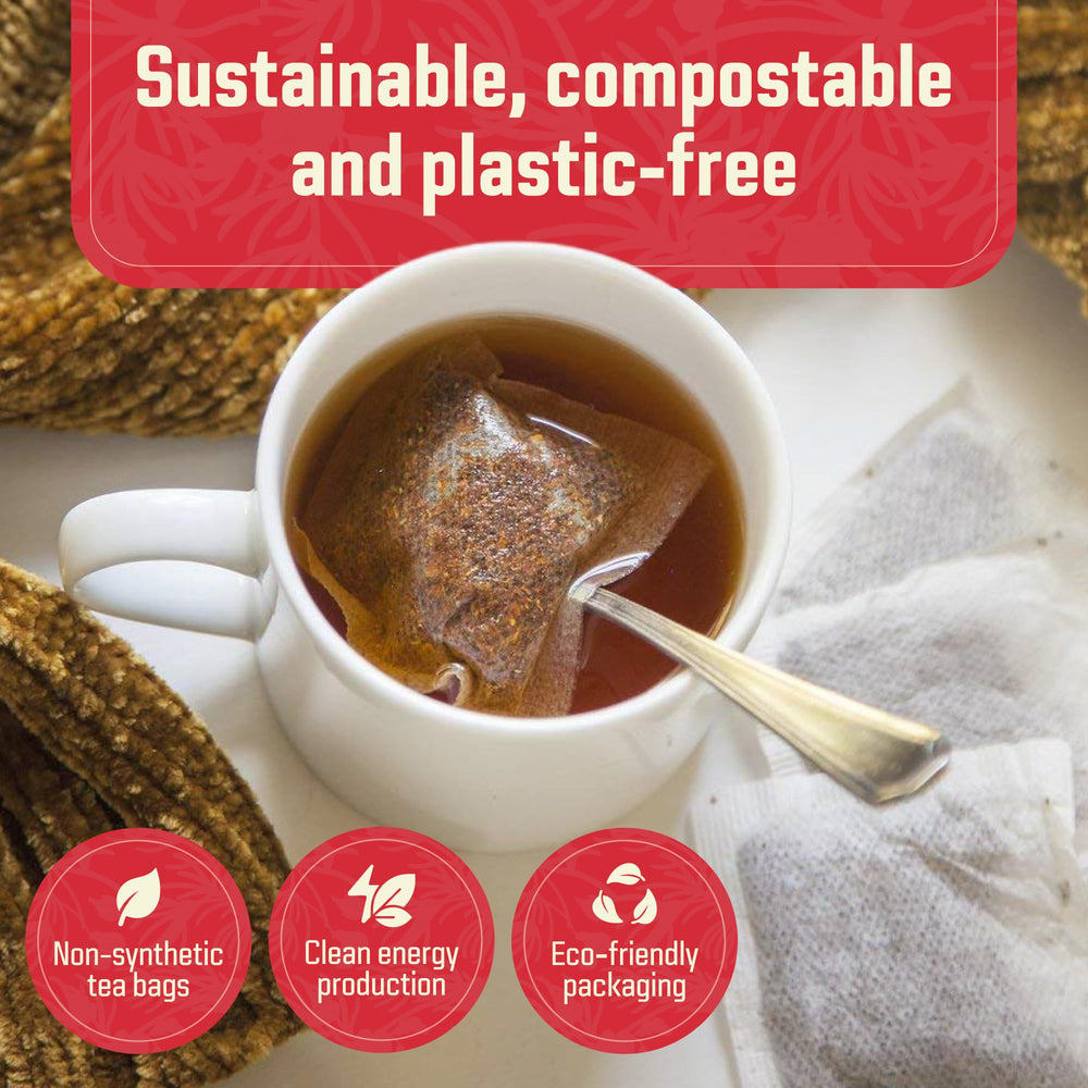 Cederberg Organic Rooibos tea bags display pure needle-cut leaves for clean brew.