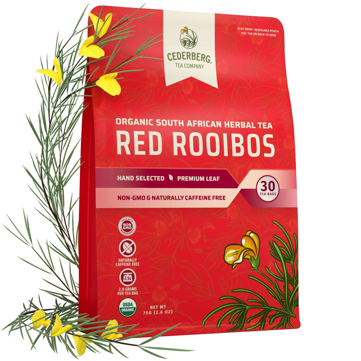 Cederberg Rooibos tea bags 30-count box ready for daily cups.