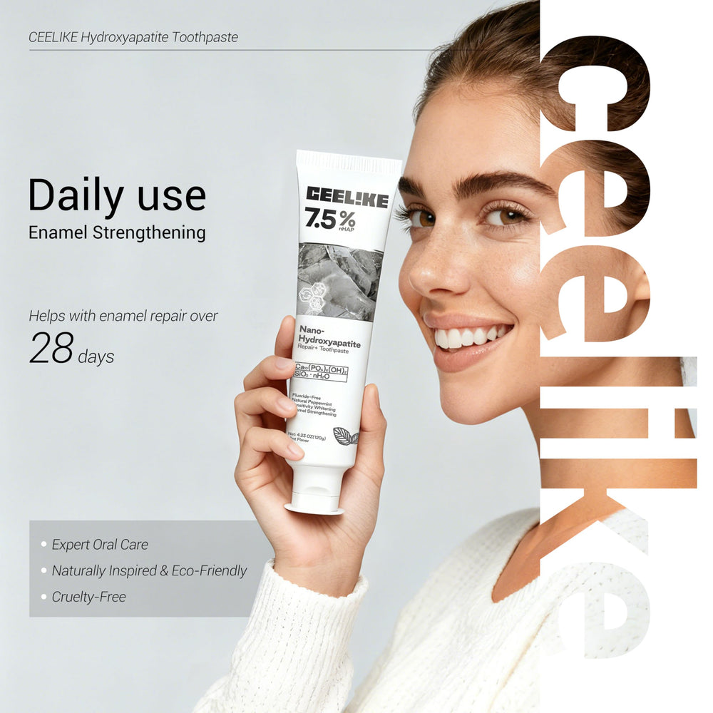 CEELIKE toothpaste tube being squeezed illustrates convenient brushing routine.
