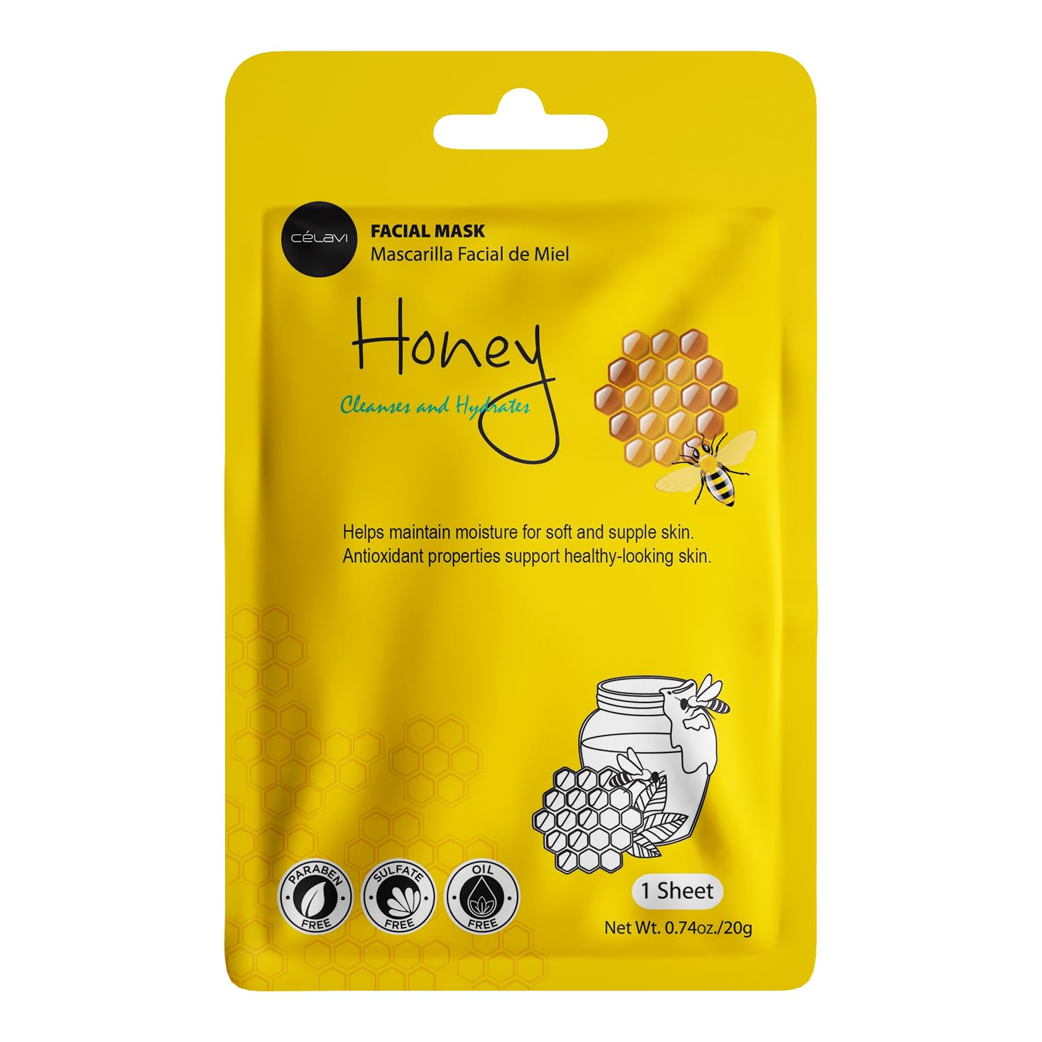 Celavi avocado mask pack nourishes dry skin for a smoother, comfortable feel.