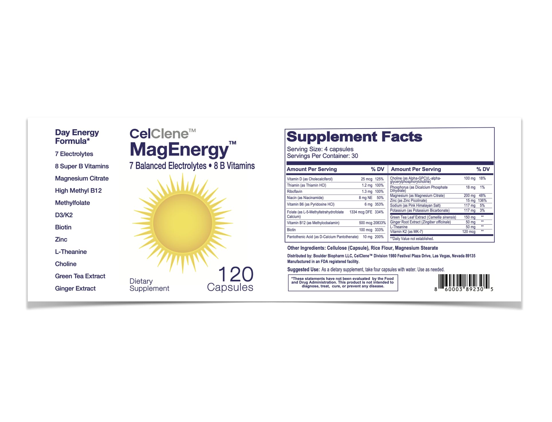 CELCLENE MagEnergy vitamin-boost-pack emphasizes magnesium and B vitamins.