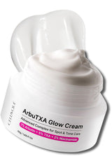 CELDYQUE Arbutin-Tranexamic cream bottle targets dark spots and uneven tone.