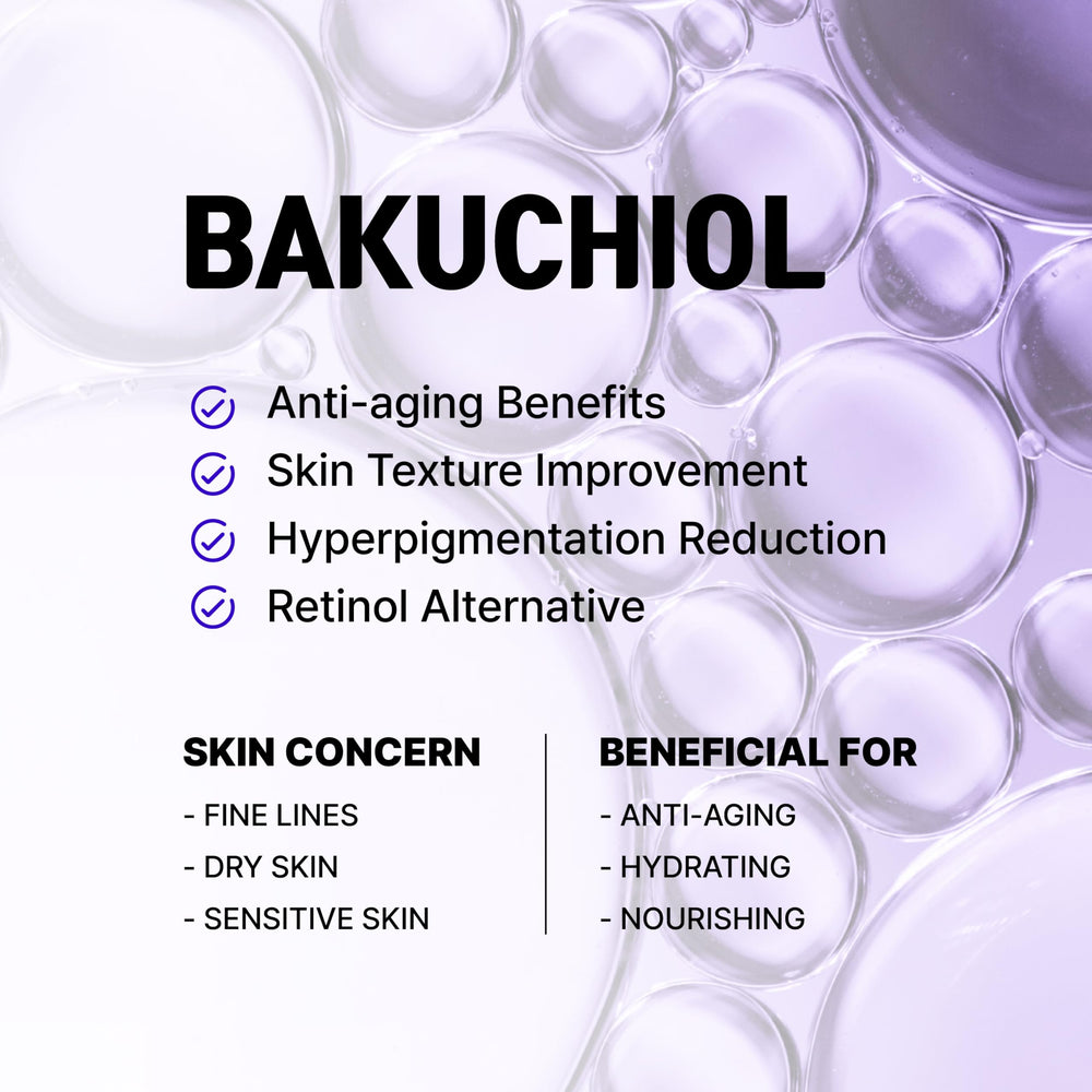 CELDYQUE Bakuchiol concentrate ingredients highlight vegan formula