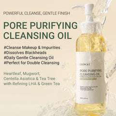 CELDYQUE cleansing oil emulsion milk texture for easy rinse.