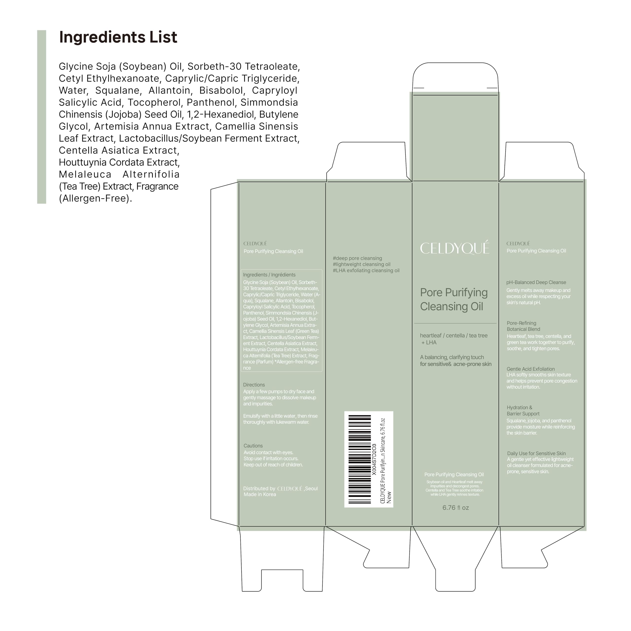 CELDYQUE routine-ready step-one oil cleanser for daily care.
