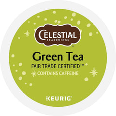 Celestial Seasonings brand logo closeup on packaging.