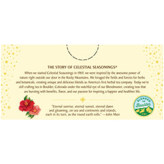 Celestial Seasonings hibiscus tea steeping cup with bright aroma
