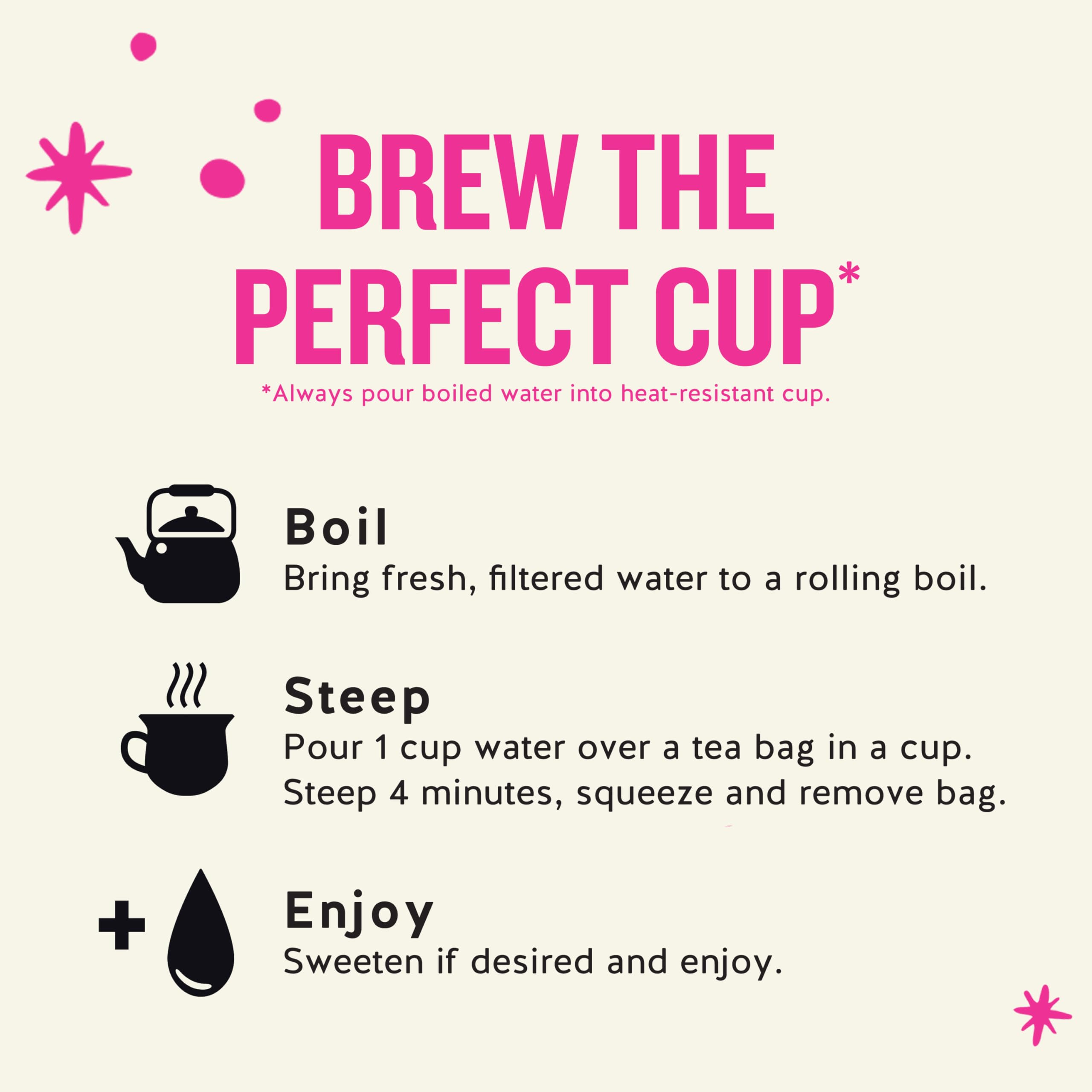 Celestial Seasonings packaging highlights minimal waste with stringless tea bags.