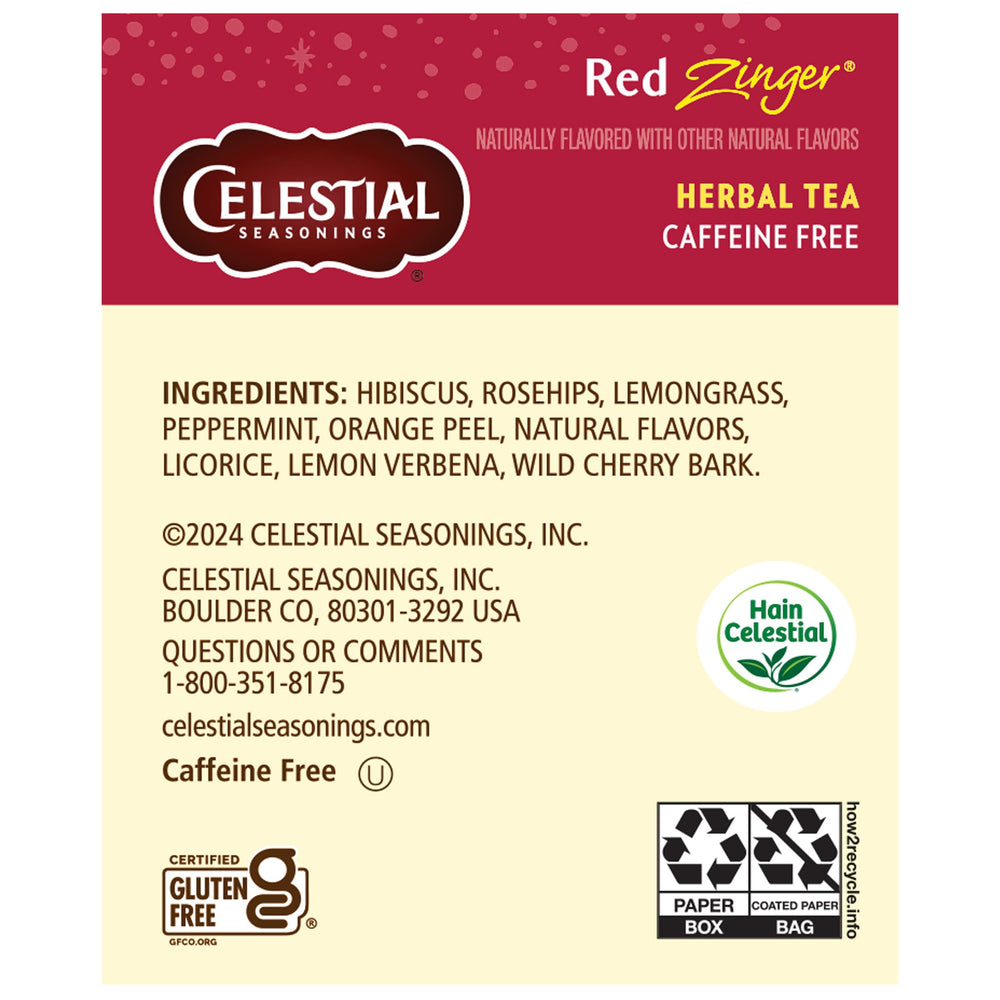 Celestial Seasonings recycled box packaging highlighting sustainability