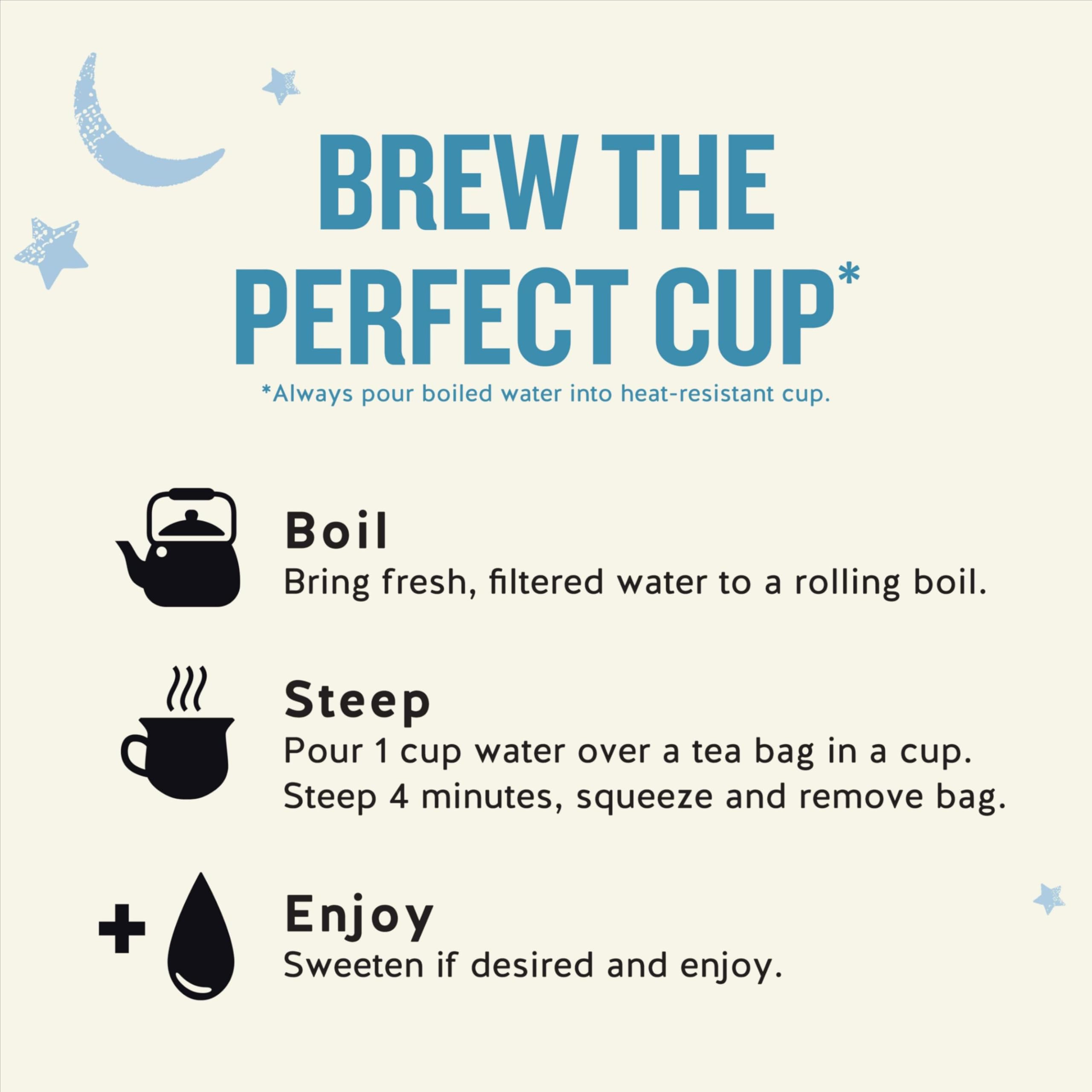Label closeup on Sleepytime Extra packaging emphasizes chamomile and valerian.