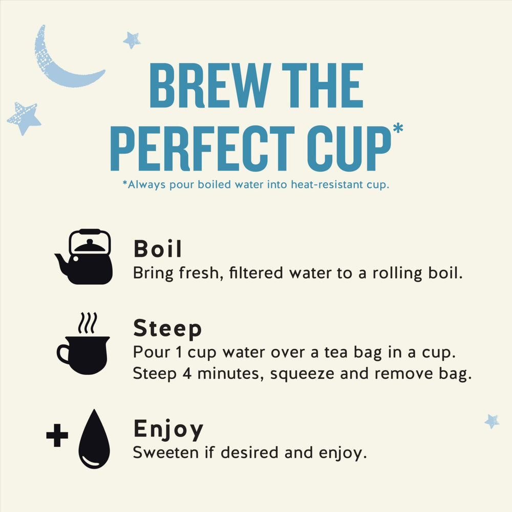 Label closeup on Sleepytime Extra packaging emphasizes chamomile and valerian.