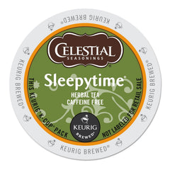 Celestial Seasonings Sleepytime K-Cup pods front view for caffeine-free relaxation