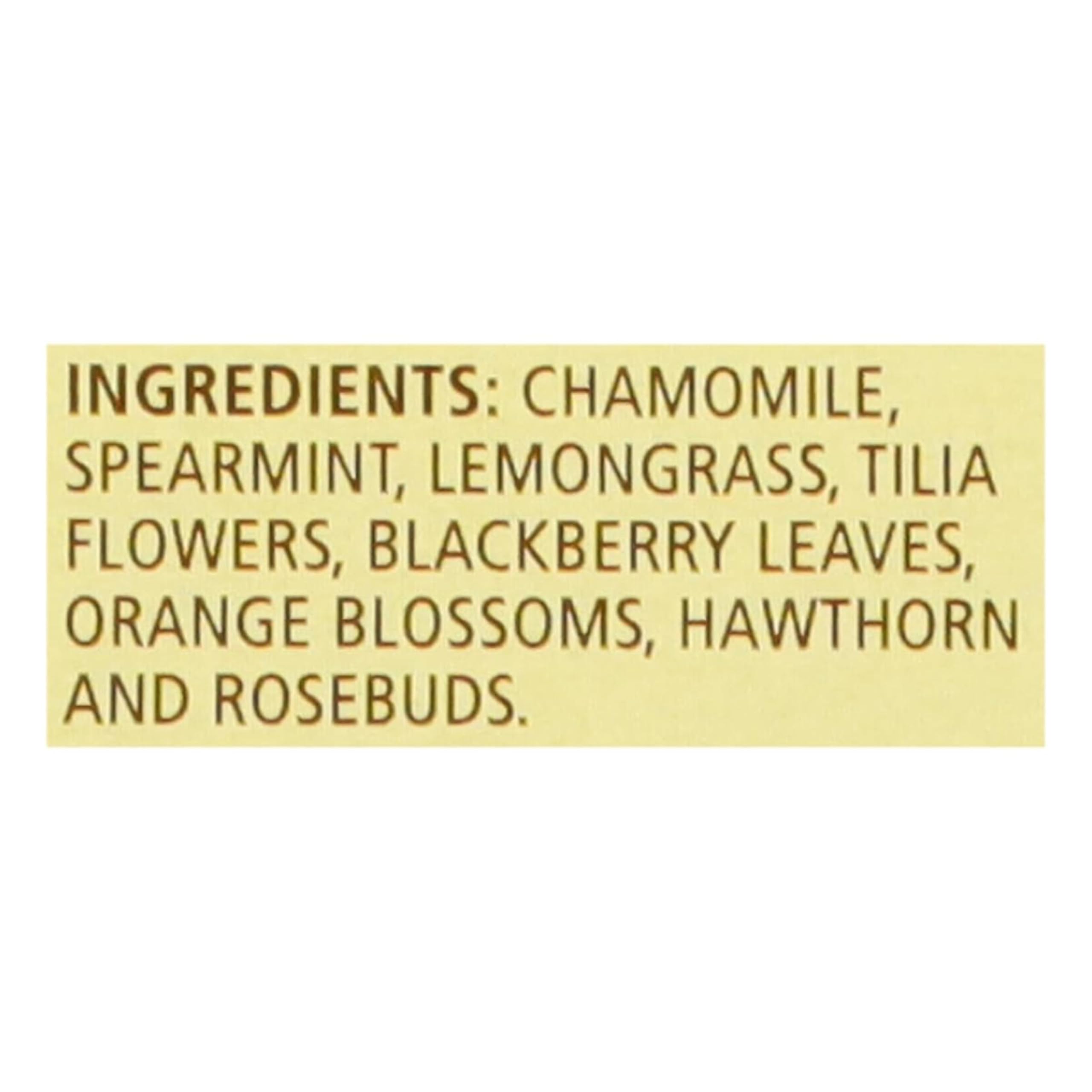 Celestial Seasonings Sleepytime tea bags display all-natural herbs for relaxation.