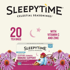 Celestial Seasonings Sleepytime Wellness ingredients close-up with echinacea and vitamin C