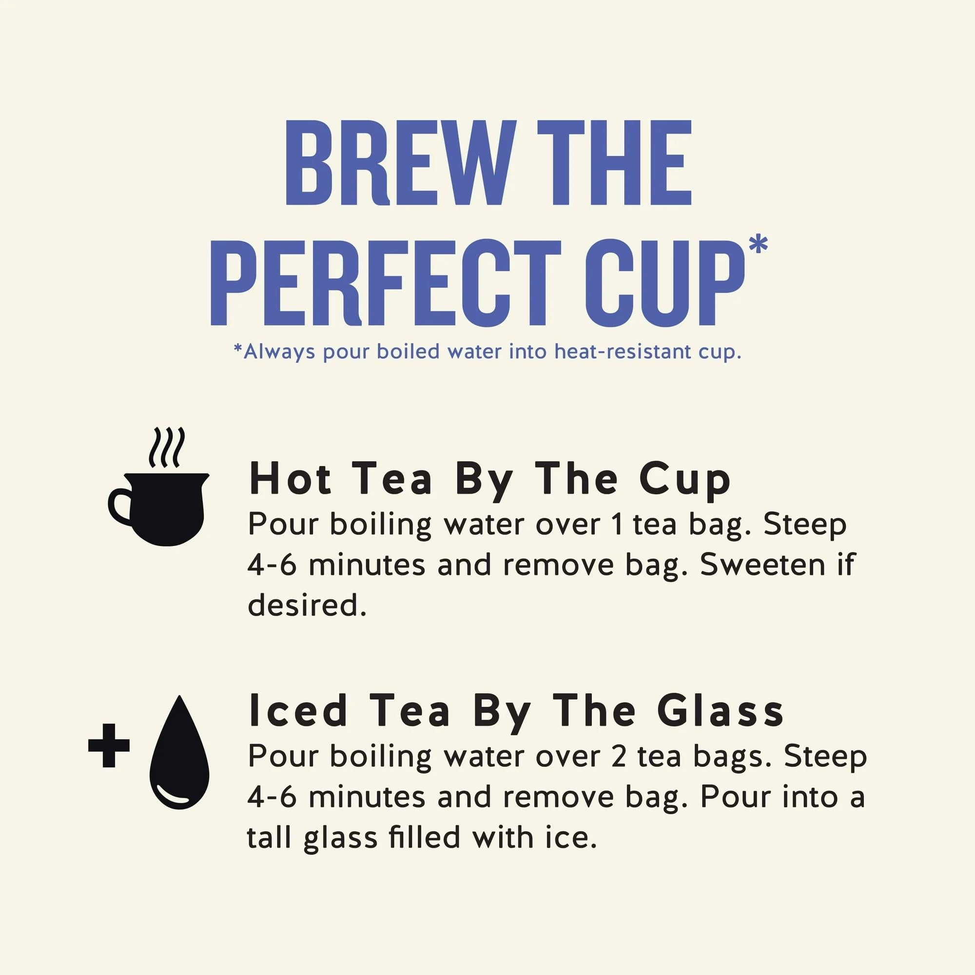 Celestial Seasonings True Blueberry label close-up highlights no artificial flavors.