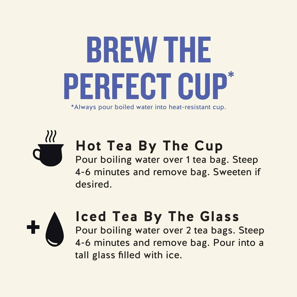 Celestial Seasonings True Blueberry label close-up highlights no artificial flavors.