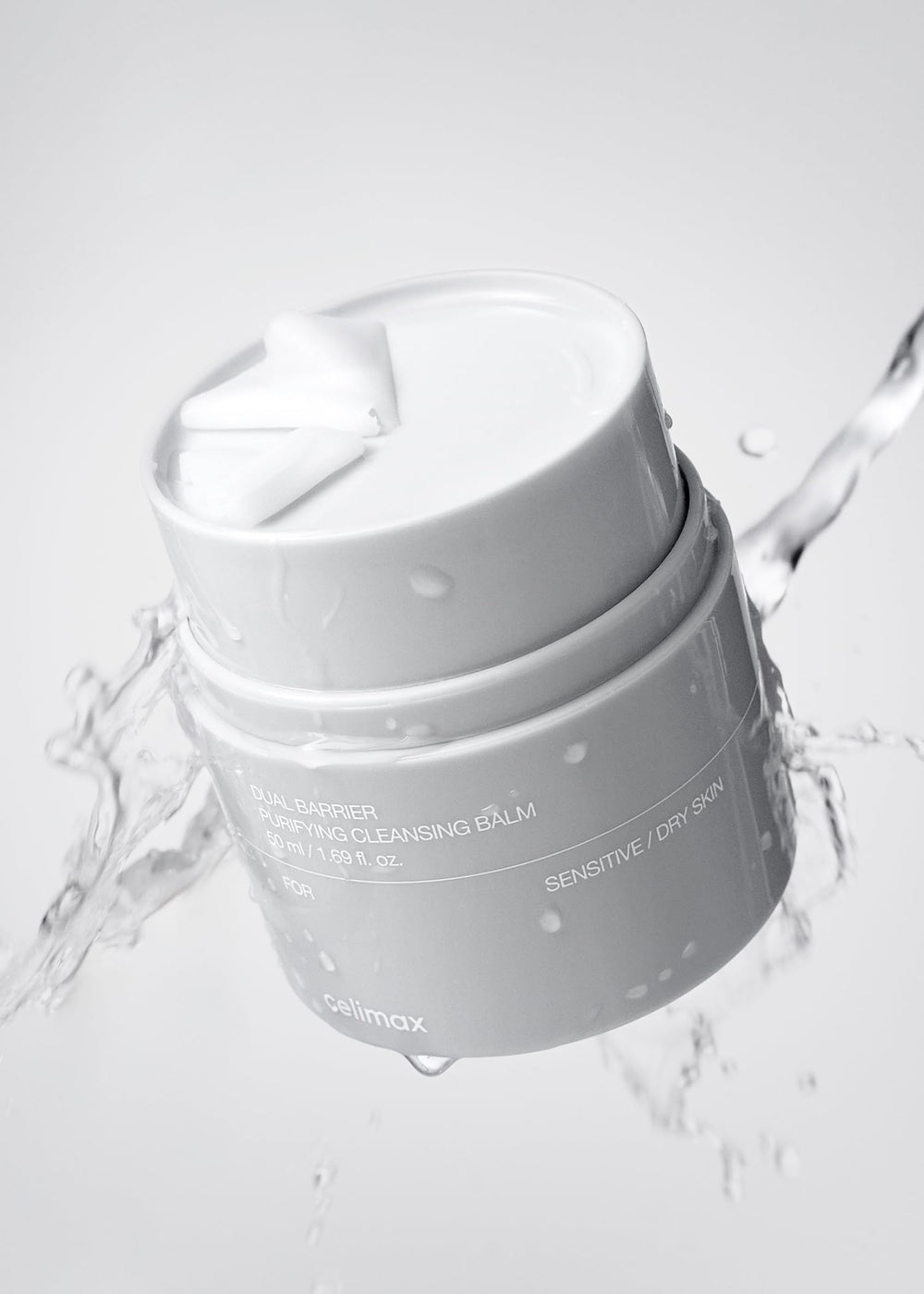 Celimax balm-ceramides spread on skin to reinforce moisture barrier.