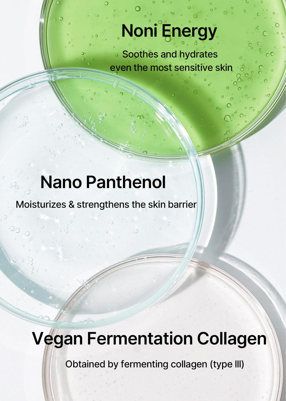 Celimax Noni Energy Ampoule hydration visual emphasizes plumpness and balanced tone.