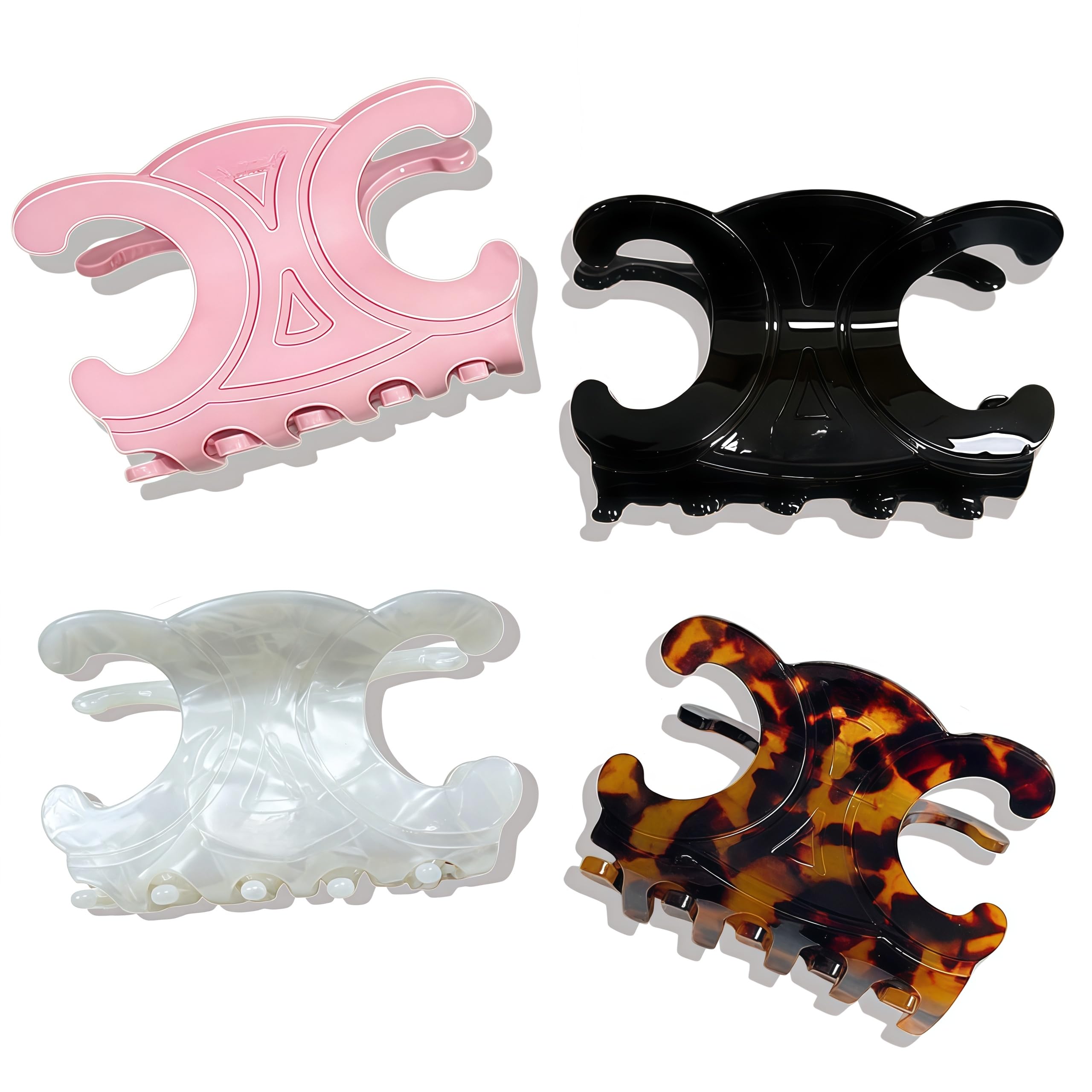 Celine butterfly hair clip in black with secure hold for updos.