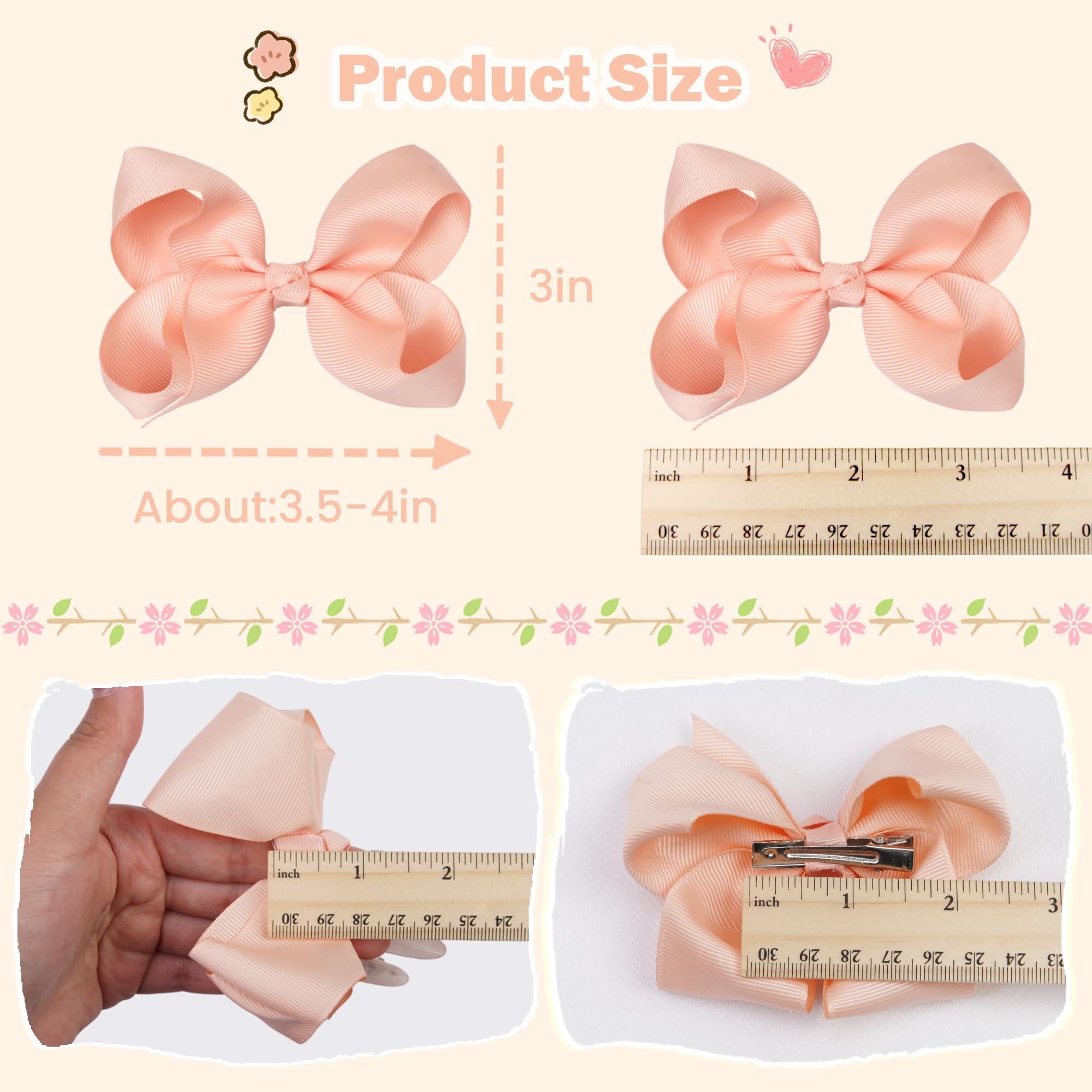 Celllot 40pcs color-matching bows with clips for versatile styling.