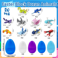 Celltestria ocean animal shapes blocks ideal for Easter basket fillers and play