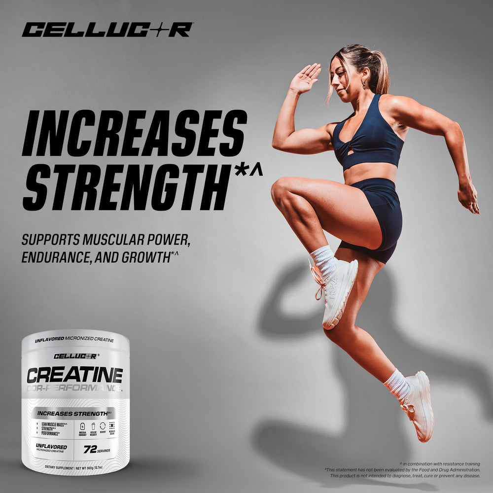 Cellucor Cor-Performance Creatine Monohydrate mixing glass ready for a shake