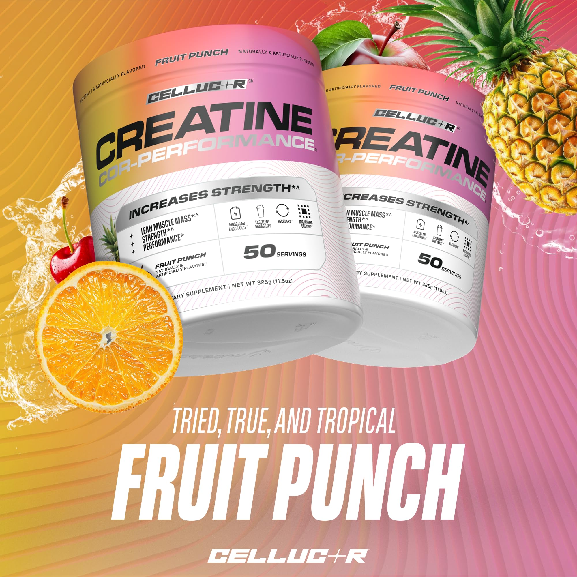 Cellucor Creatine Powder Fruit Punch in use during training